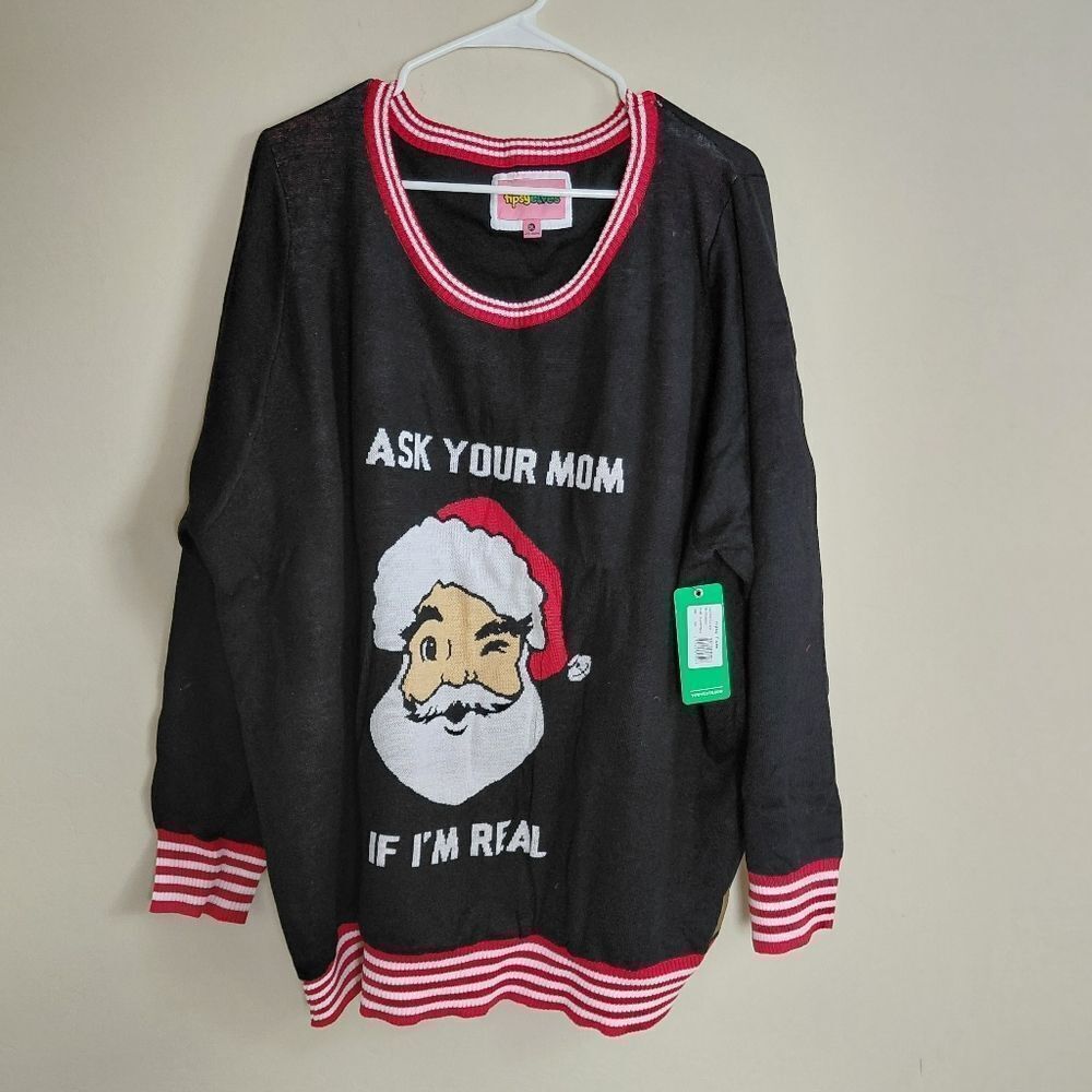 ASK YOUR MOM OVERSIZED CHRISTMAS SWEATER 3XL NWT
